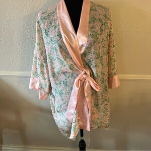 Victoria’s Secret Short Robe Kimono Gown Vintage Gold Label